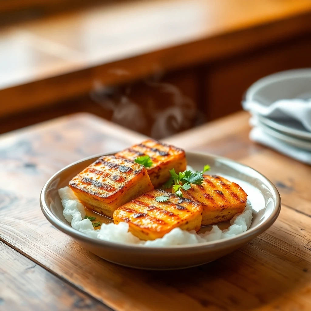 Halloumi grillé Coréen gochujang
