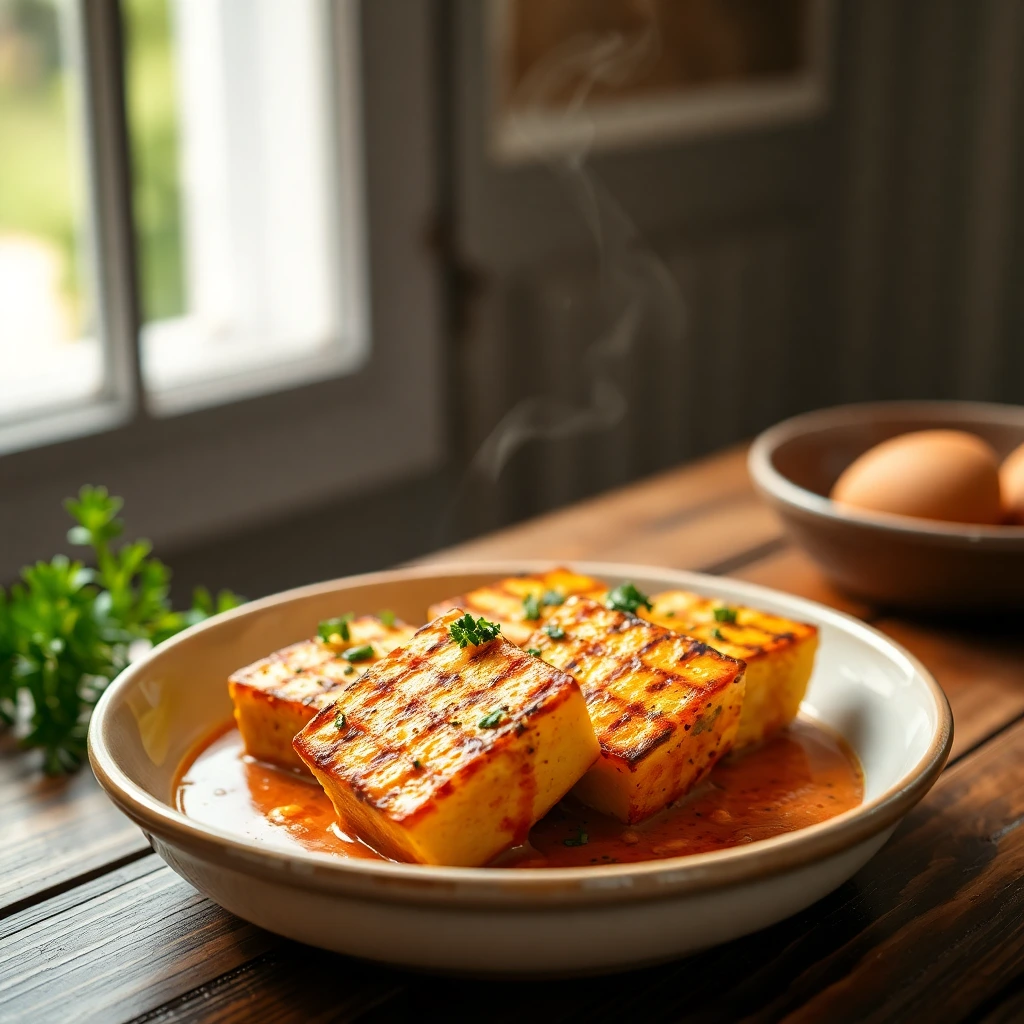 Halloumi grillé Curry-coco