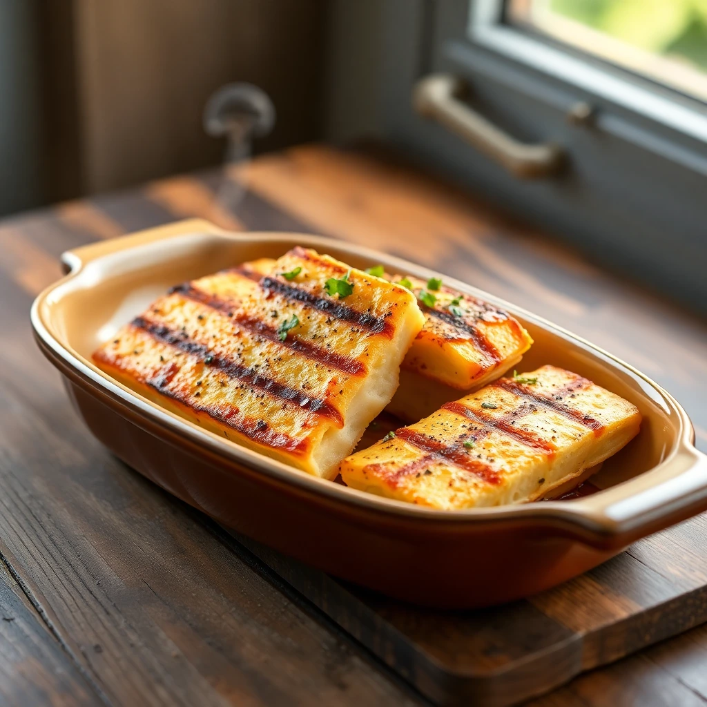 Halloumi grillé Miel-moutarde