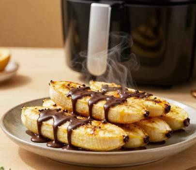 Bananes rôties au chocolat noir à l’airr fryer