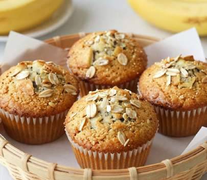 Muffins banane et flocons d’avoine