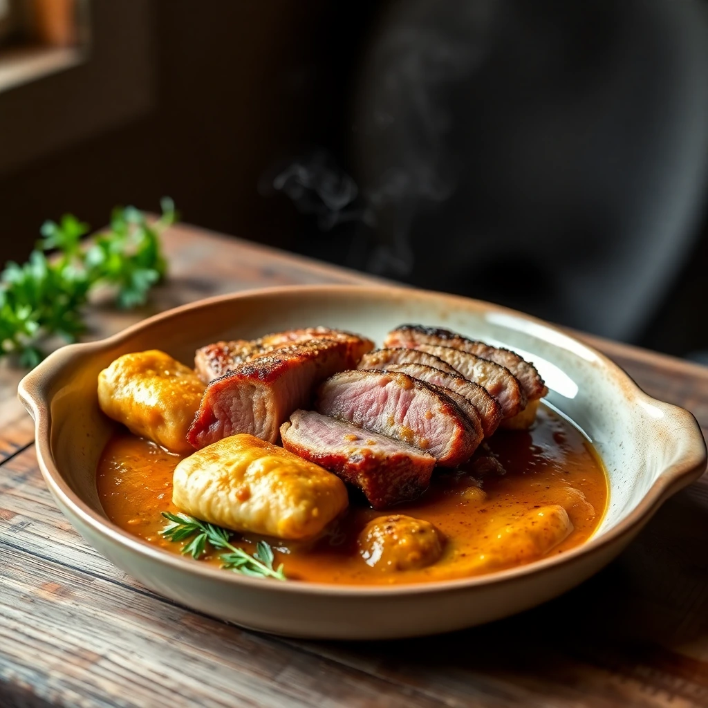 Magret de canard Curry-coco