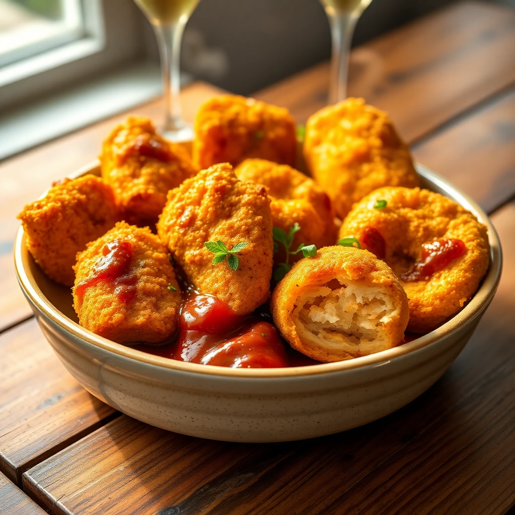 Nuggets de poulet maison BBQ fumé