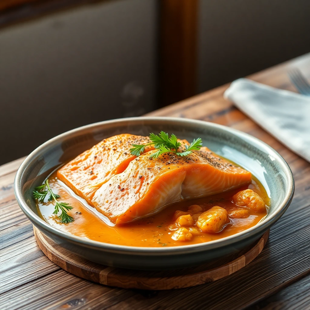 Pavé de saumon Curry-coco