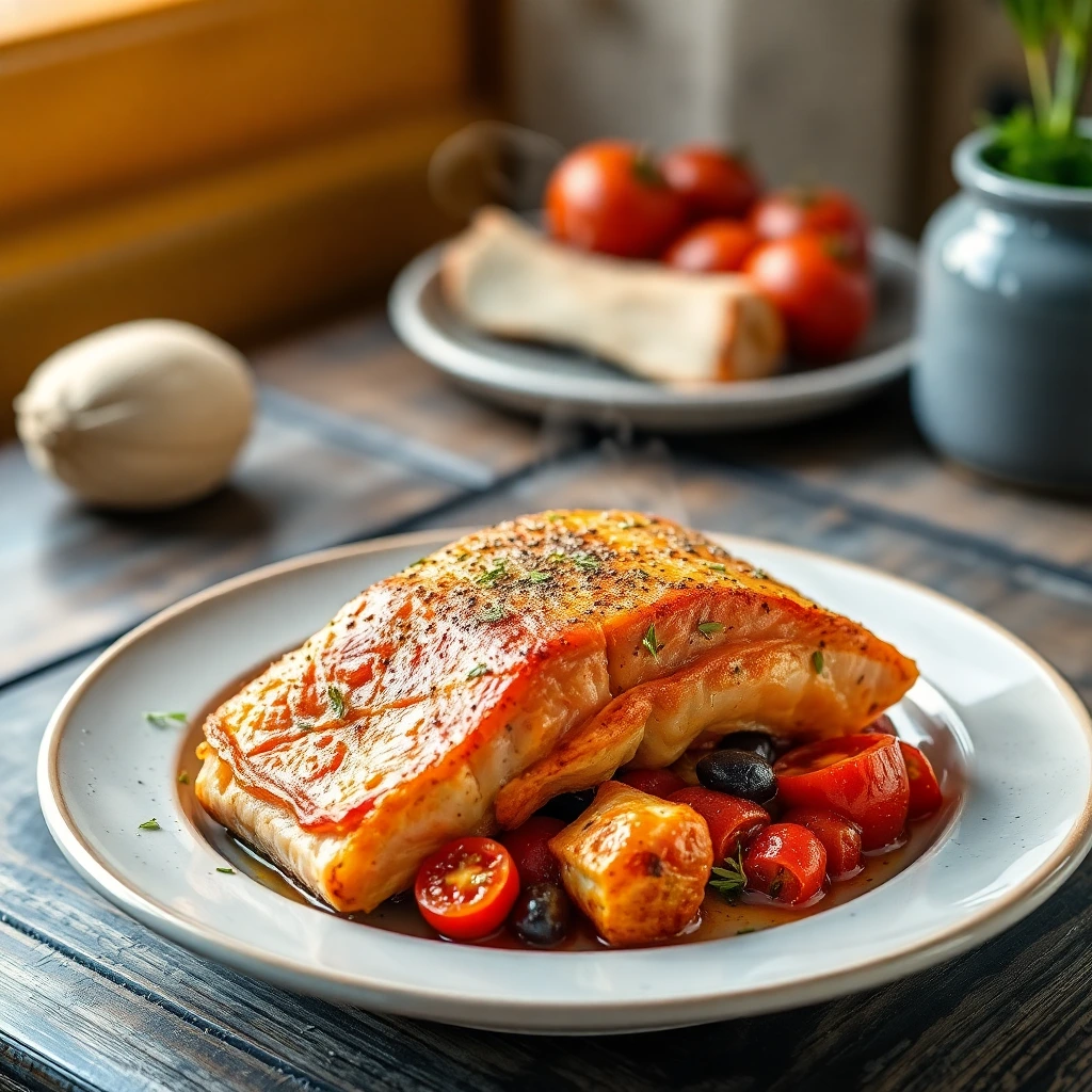 Pavé de saumon Méditerranéen
