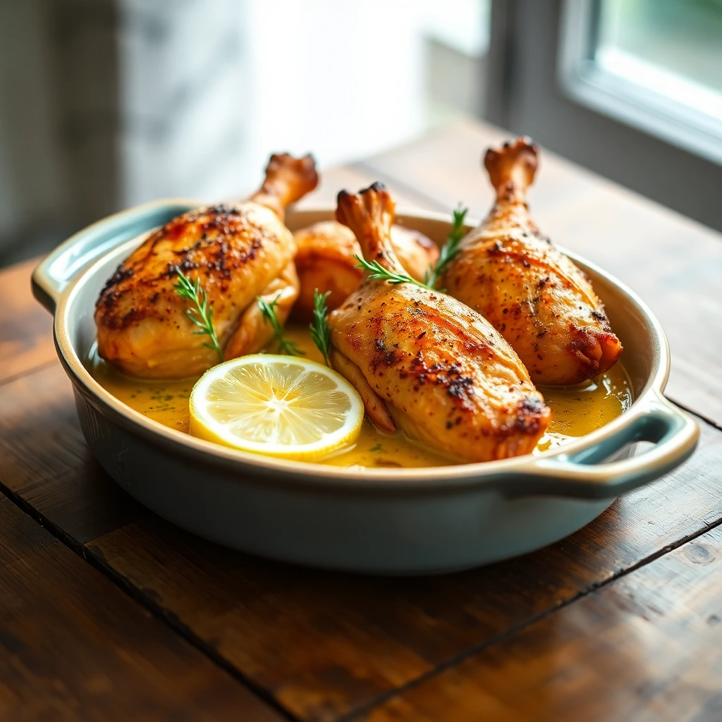 Pilons de poulet citron, ail & thym