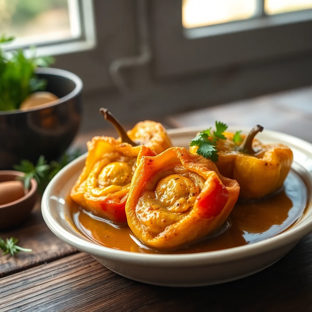 Poivrons rôtis Curry-coco