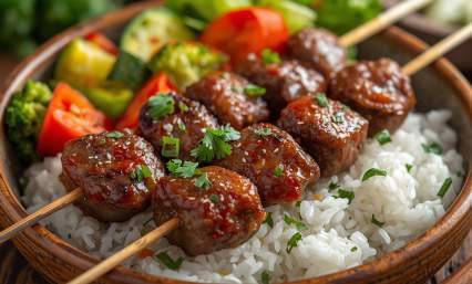 Brochettes bœuf épicées