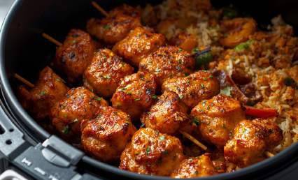 Brochettes de poulet épicées