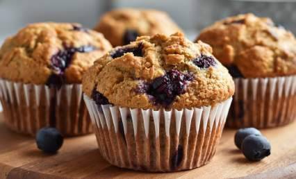 Muffins protéinés myrtilles