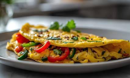Omelette protéinée aux légumes