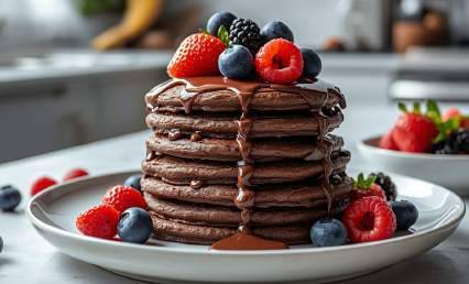 Pancakes chocolat protéiné