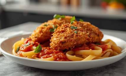 Poulet croustillant parmesan