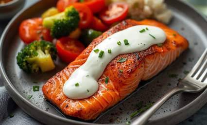 Saumon sauce yaourt
