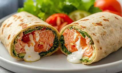 Wrap saumon protéiné