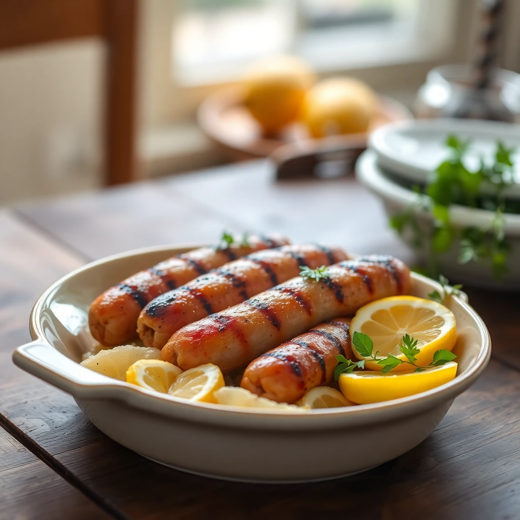 Saucisses Citron-poivre