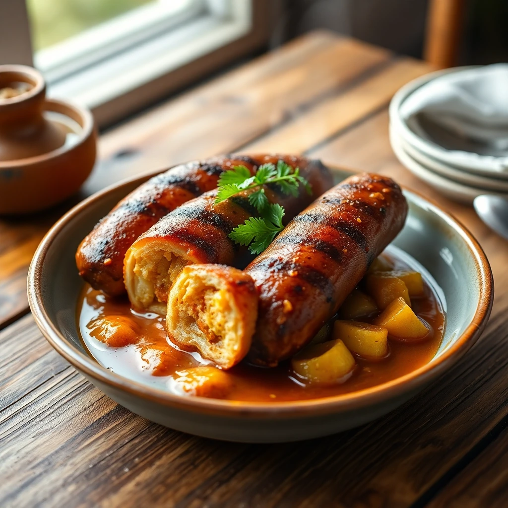 Saucisses Curry rouge thaï