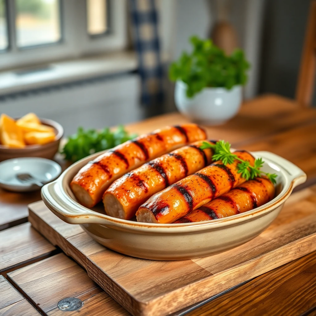 Saucisses Romarin-ail