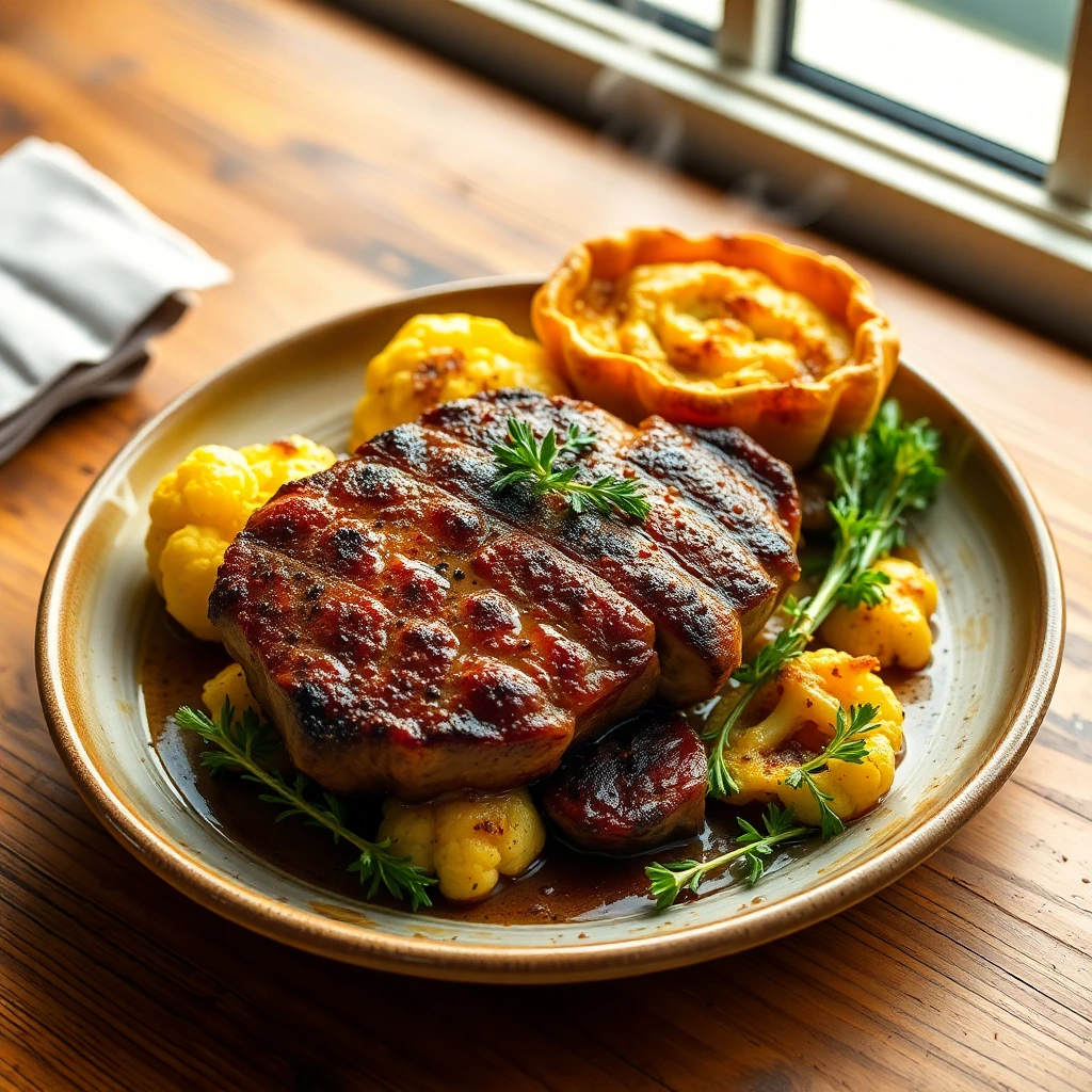 Steak de chou-fleur Balsamique-miel