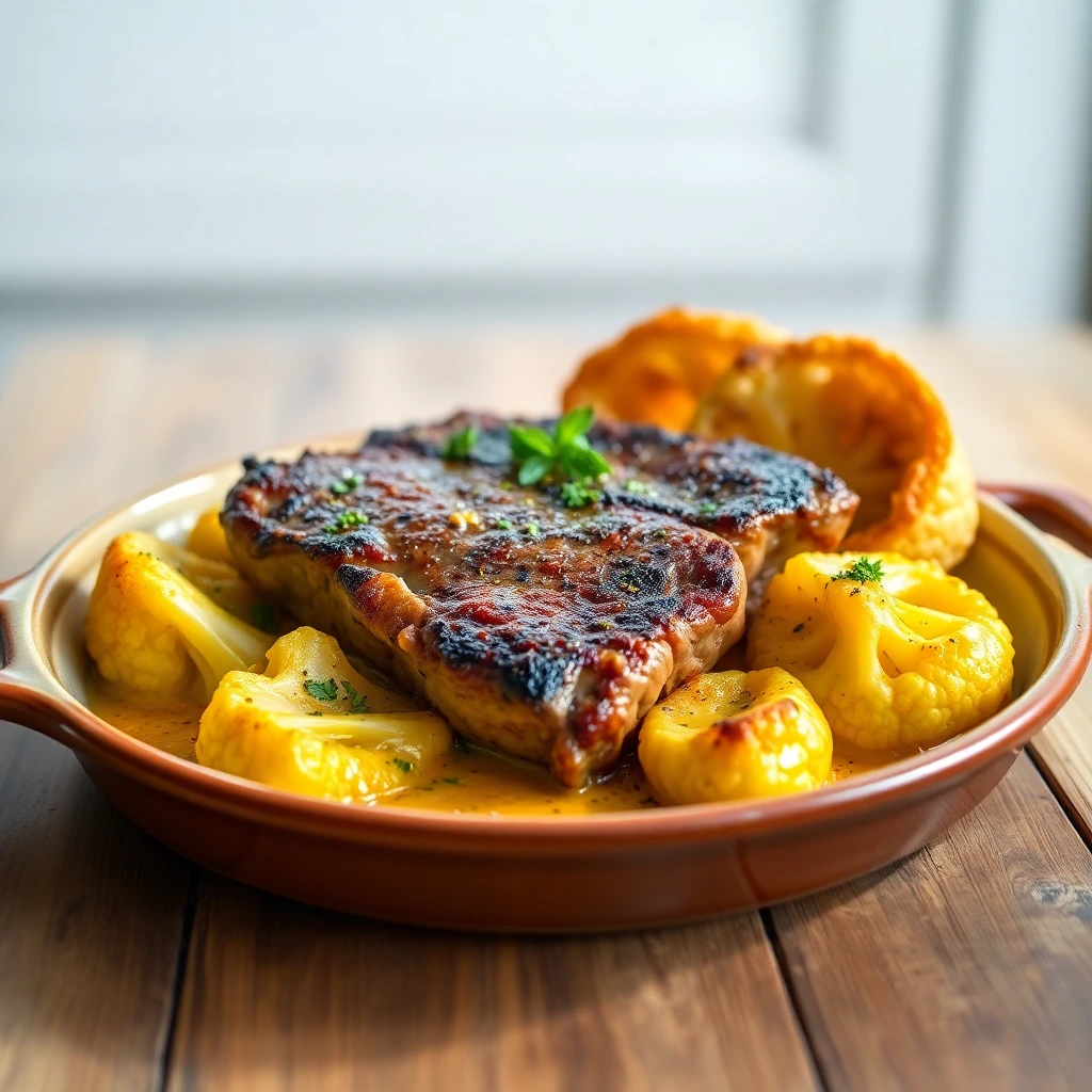 Steak de chou-fleur Curry-coco