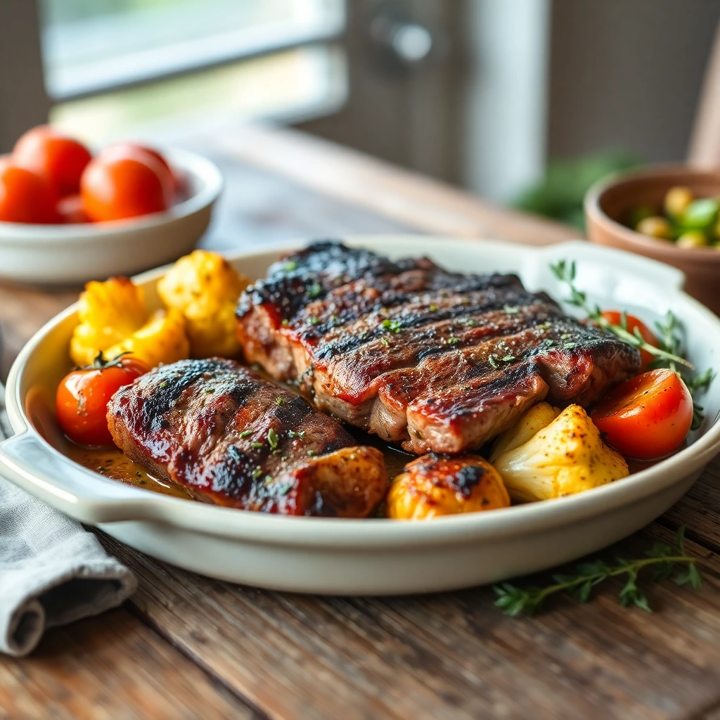 Steak de chou-fleur Méditerranéen