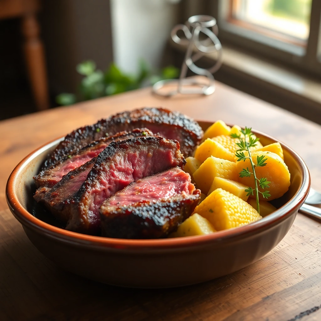 Steak haché BBQ fumé