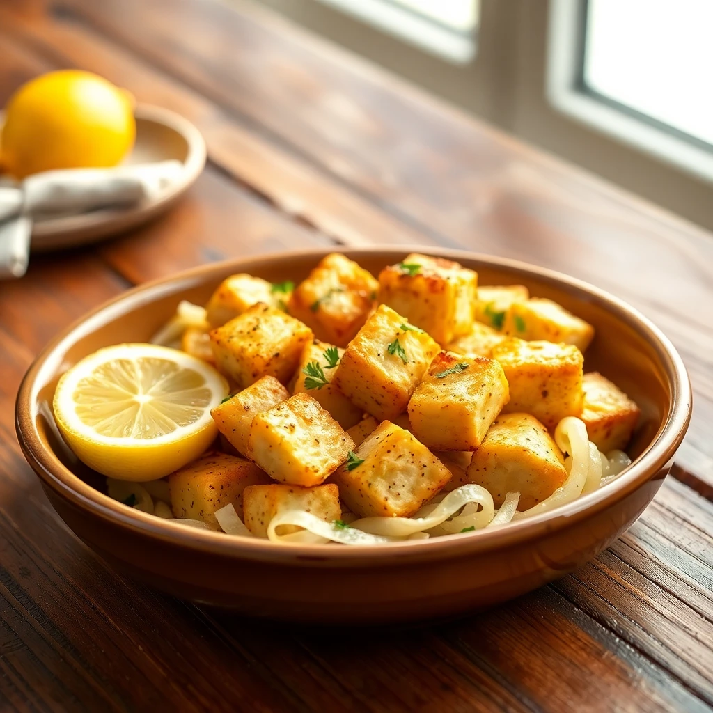 Tofu mariné Citron-poivre
