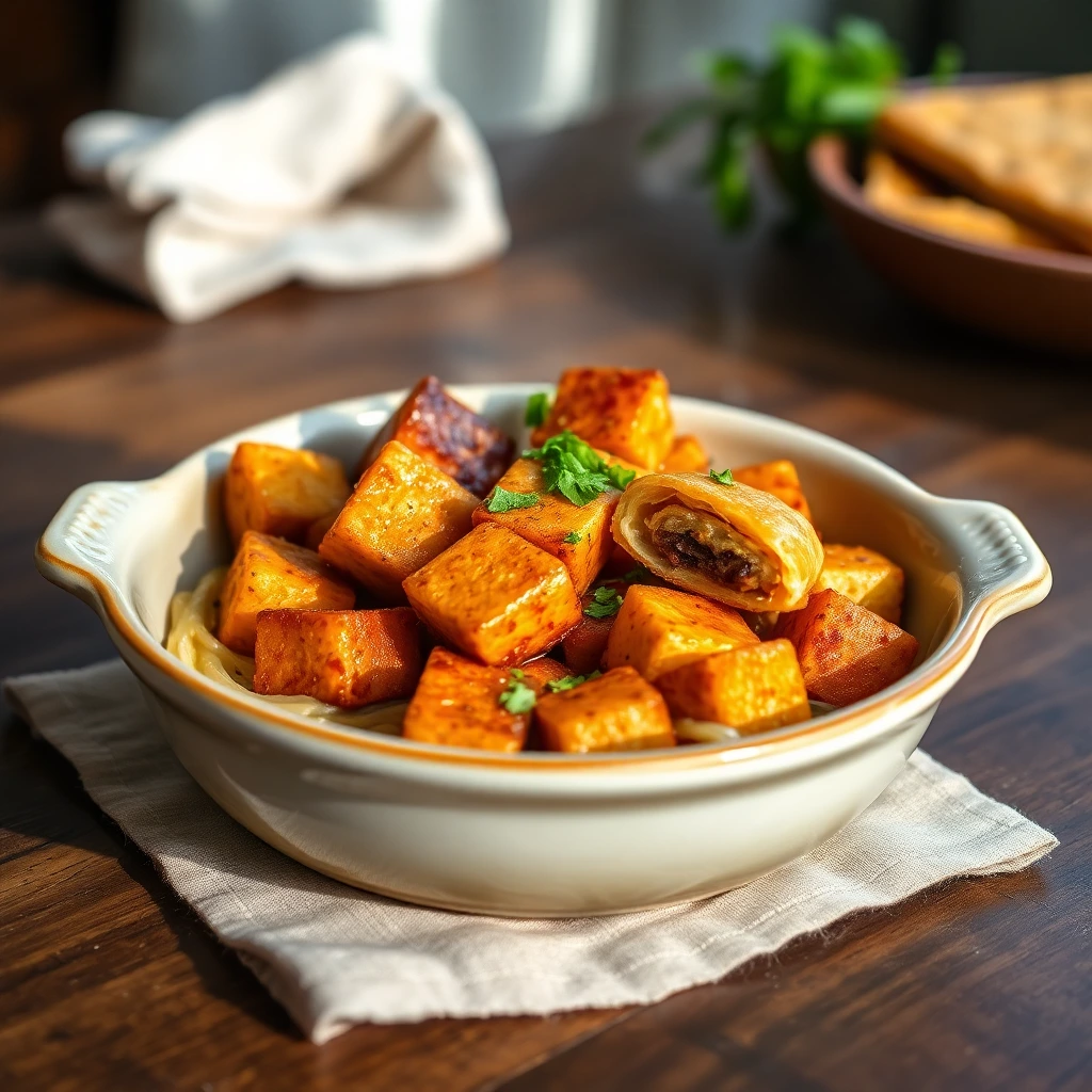 Tofu mariné Coréen gochujang