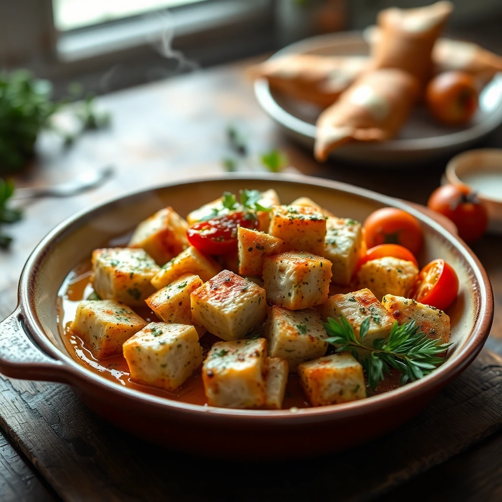 Tofu mariné Méditerranéen