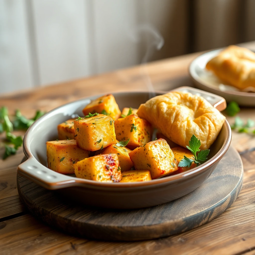 Tofu mariné Romarin-ail