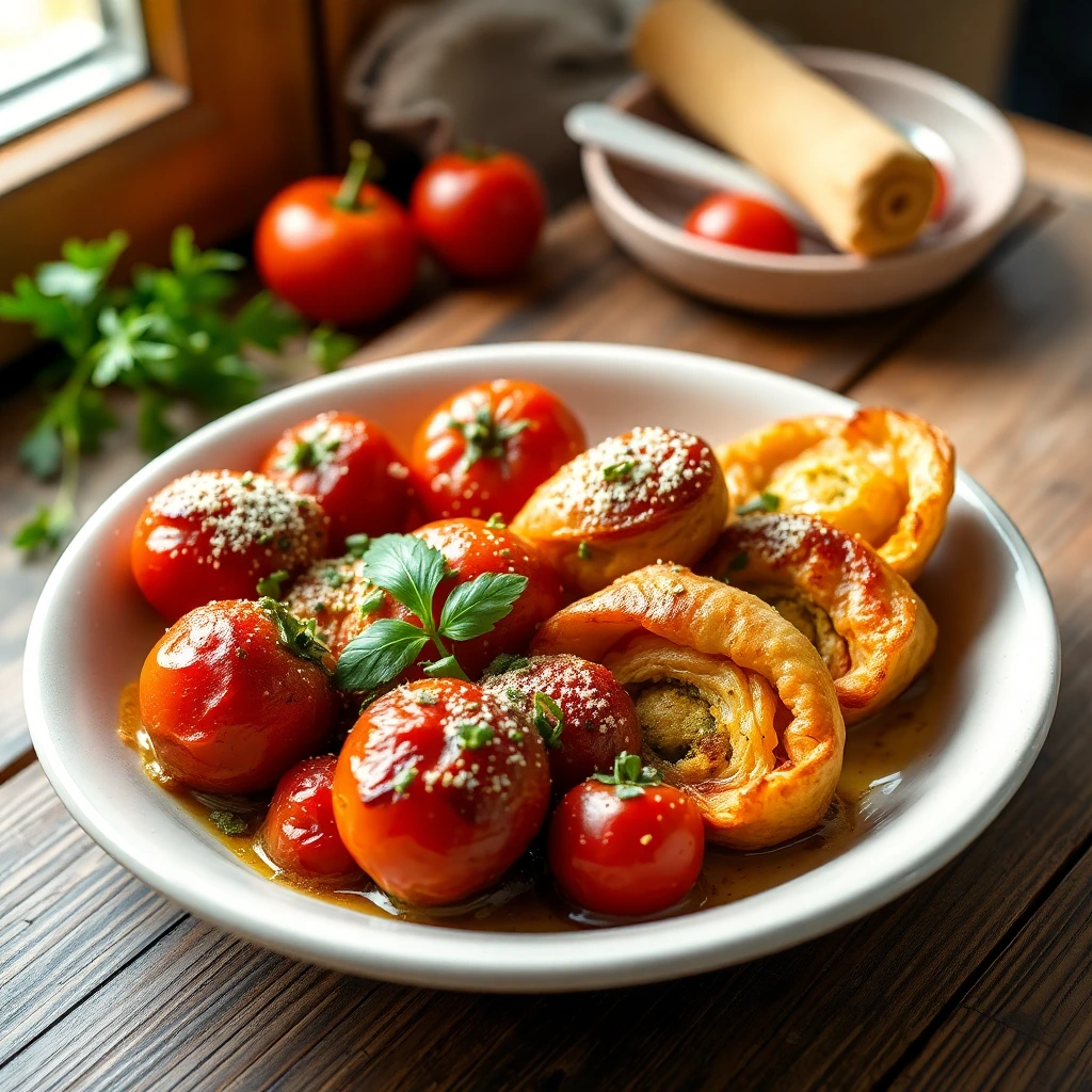 Tomates cerises confites Pesto