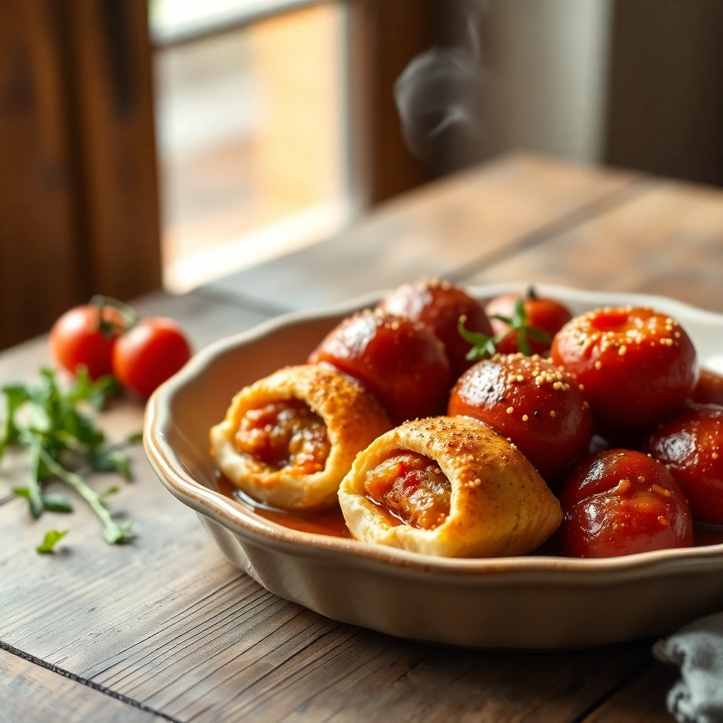 Tomates cerises confites Sésame-soja