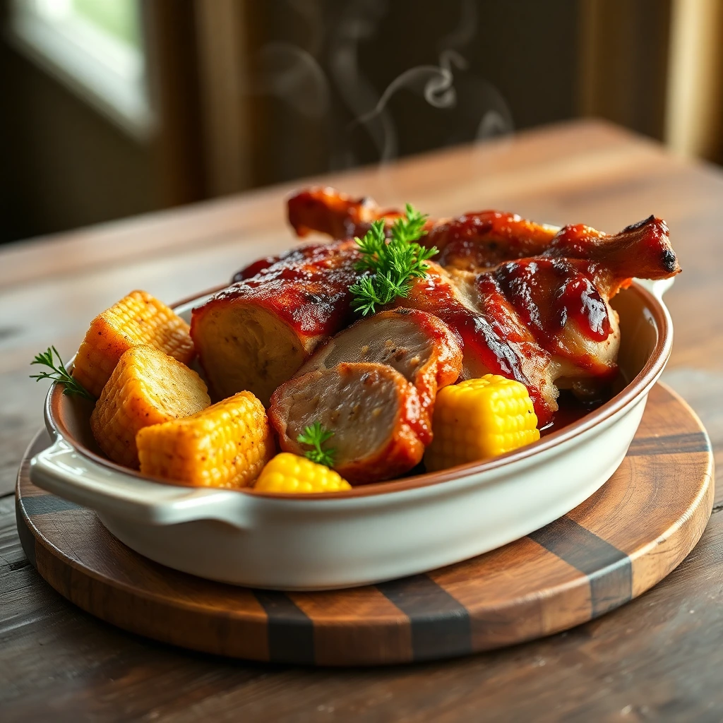 Travers de porc BBQ fumé