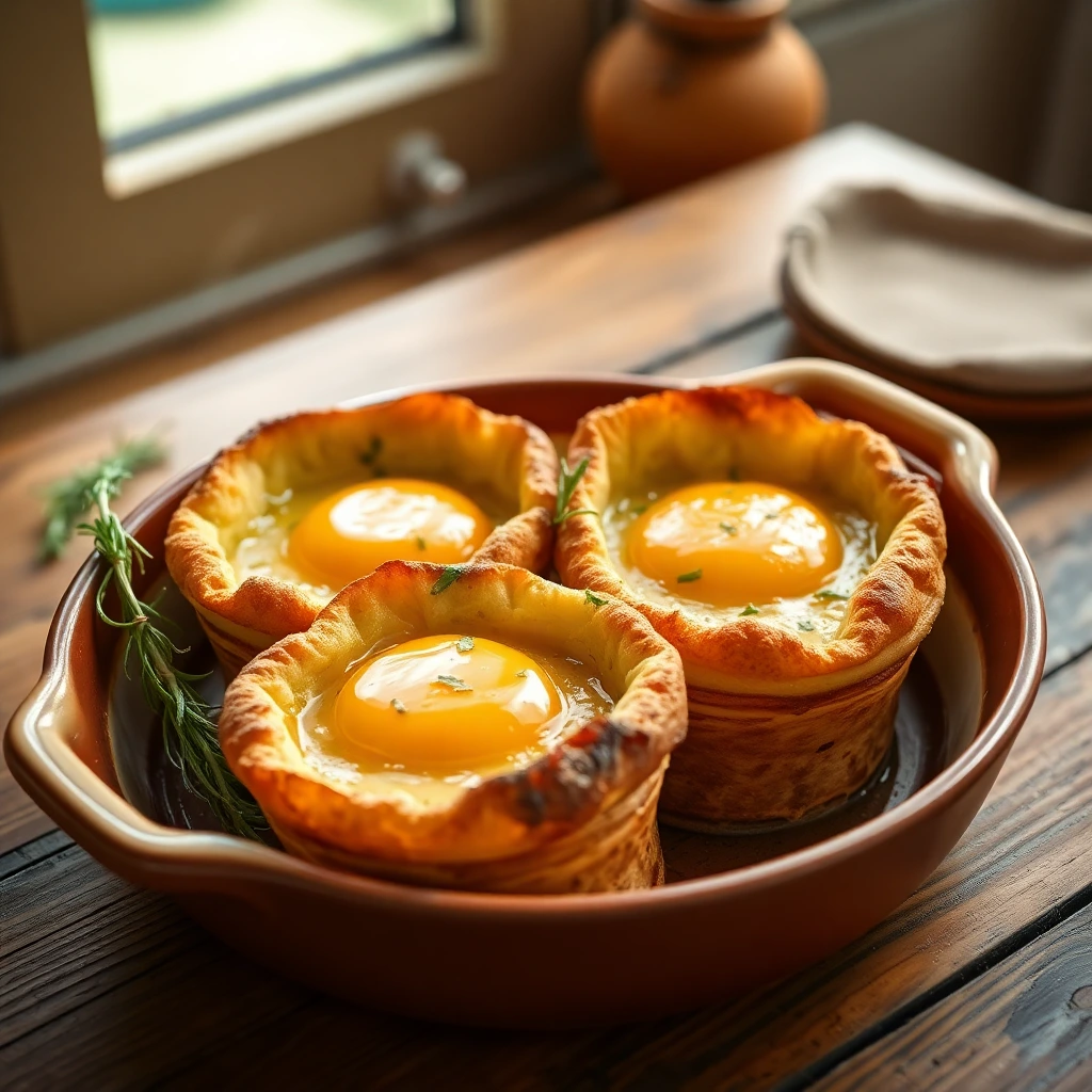 Œufs en cocotte Citron & herbes