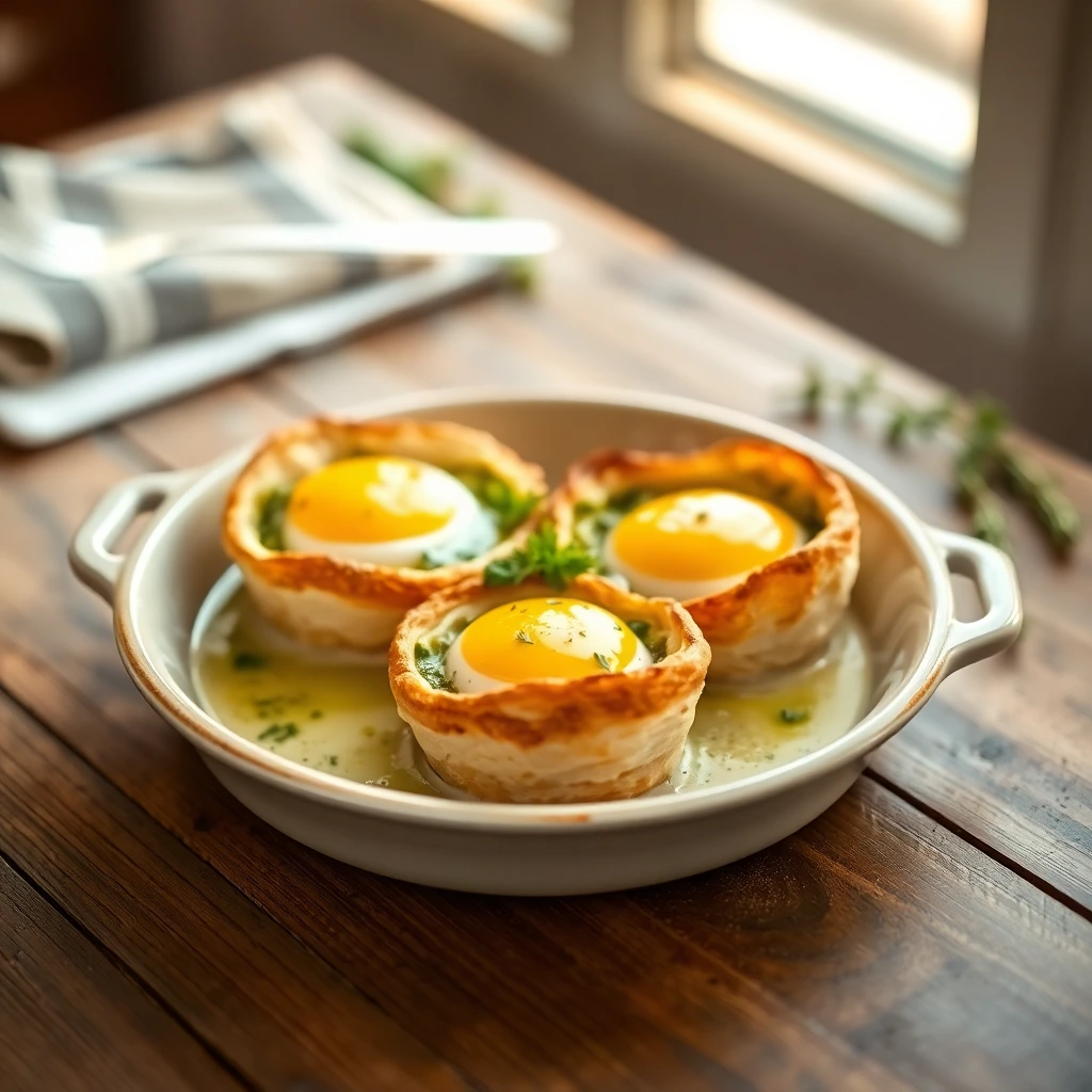 Œufs en cocotte Pesto